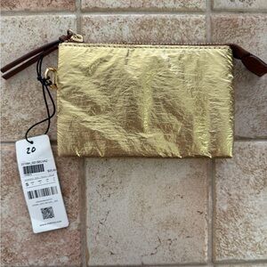 Parfois small gold bag, never used, new with tags